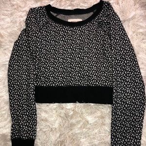 Cute Black And White Crop Top